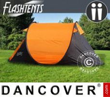 Campingtält, FlashTents®, 2 personer, Orange/Mörkgrå